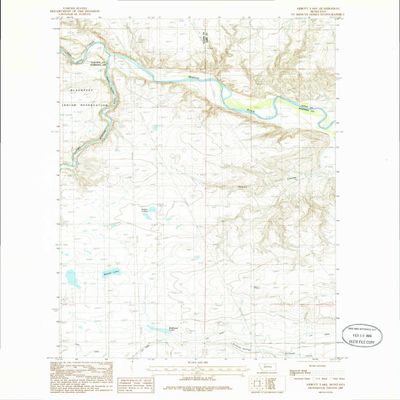 YellowMaps Abbott Lake MT topo map, 1:24000 Scale, 7.5 X 7.5 Minute, Historical, 1985, Updated 1986, 27.1 x 22.2 in - Tyvek