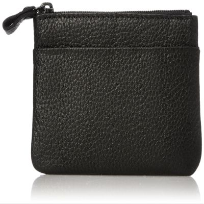 A L-I Coin Purse Made in Japan Cowhide, black (black 19-3911tcx)