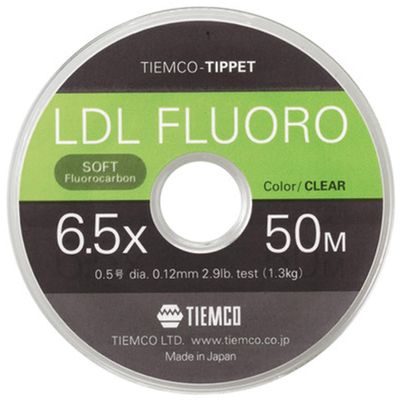 TIEMCO LDL Fluoro Tippet No. 6.5 x 0.5, 164.4 ft (50 m), 7.6 lbs (3.6 kg), 1.6 lb