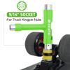 Zeato All-In-One Skate Tools Multi-function Portable Skateboard T Tool Accessory with T-type Allen Key and L-type Phillips Head Wrench Screwdriver - Green view 3