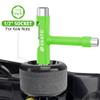 Zeato All-In-One Skate Tools Multi-function Portable Skateboard T Tool Accessory with T-type Allen Key and L-type Phillips Head Wrench Screwdriver - Green view 4