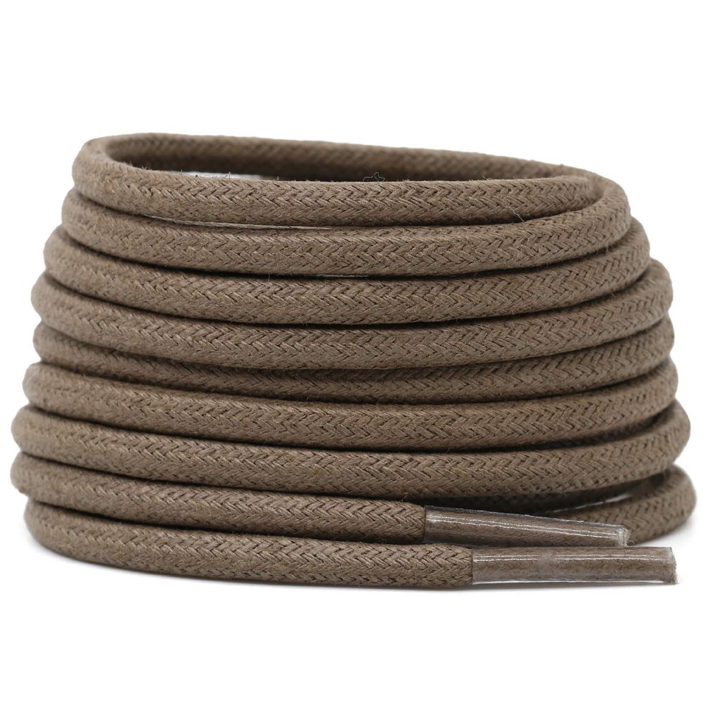 DELELE Round Cotton Waxed Shoelaces: 7/50 Inches Dark Gray Dress Shoe Laces for Boot 2 Pair 39 inch