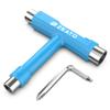 Zeato All-In-One Skate Tools Multi-function Portable Skateboard T Tool Accessory with T-type Allen Key and L-type Phillips Head Wrench Screwdriver - Blue view 1