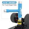 Zeato All-In-One Skate Tools Multi-function Portable Skateboard T Tool Accessory with T-type Allen Key and L-type Phillips Head Wrench Screwdriver - Blue view 3
