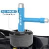 Zeato All-In-One Skate Tools Multi-function Portable Skateboard T Tool Accessory with T-type Allen Key and L-type Phillips Head Wrench Screwdriver - Blue view 4