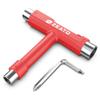 Zeato All-In-One Skate Tools Multi-function Portable Skateboard T Tool Accessory with T-type Allen Key and L-type Phillips Head Wrench Screwdriver - Red view 1