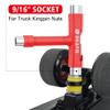 Zeato All-In-One Skate Tools Multi-function Portable Skateboard T Tool Accessory with T-type Allen Key and L-type Phillips Head Wrench Screwdriver - Red view 3