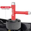 Zeato All-In-One Skate Tools Multi-function Portable Skateboard T Tool Accessory with T-type Allen Key and L-type Phillips Head Wrench Screwdriver - Red view 4