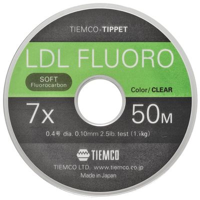 TIEMCO LDL Fluorotipet Tippet No. 0.4, 164.4 ft (50 m), 5.5 lbs (2.5 kg), 1.1 lb