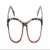 SAV Eyewear (Select-A-Vision) VK Couture Fashion Square Reading Glasses 1301 Red Grey Demi, 2.75 view 4