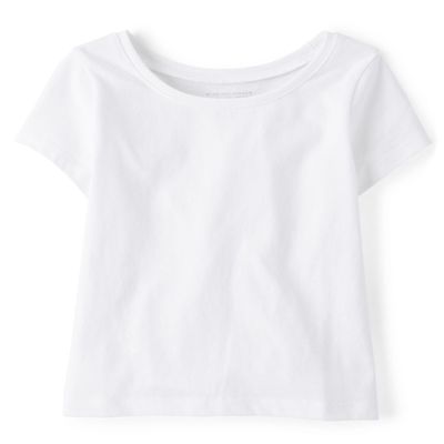 The Children's Place girls Basic Long Sleeve Layering Tee Shirt, White, 3T US