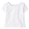 The Children's Place girls Basic Long Sleeve Layering Tee Shirt, White, 3T US view 1