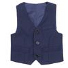 Freebily Kids Boys Gentleman Formal Suits Vest Waistcoat Navy Blue 4-5
