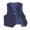 Freebily Kids Boys Gentleman Formal Suits Vest Waistcoat Navy Blue 4-5 view 4
