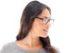 SAV Eyewear (Select-A-Vision) VK Couture Fashion Square Reading Glasses 1301 Brown Blue Demi, 1.25 view 3