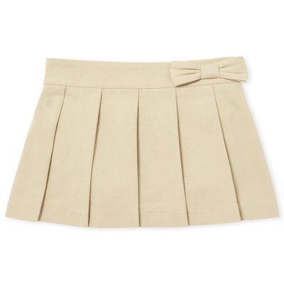 The Children's Place Baby Girls and Toddler Girls Pleated Skort, Sandy, 4T