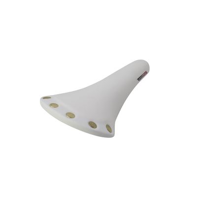 Brass Button Bicycle Bike Classic Racing Saddle Seat Fixie Road Bike White