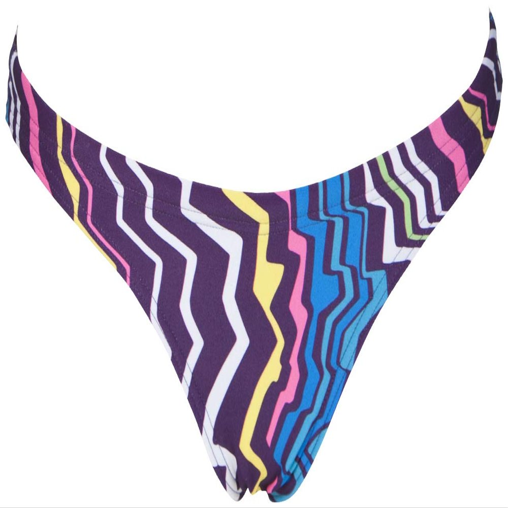 Arena Women's Zig Zag Maxlife Bottom, Purple-Leaf, 26
