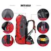 Bseash 60L Waterproof Hiking Camping Backpack with Rain Cover, Large Outdoor Sport Travel Daypack Rucksack for Climbing view 4