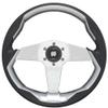 Uflex GRIMANI B/S/VE Steering Wheel - Silver Spokes with Black Grip view 1