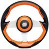 Uflex GRIMANI 0/S Grimani Steering Wheel - Orange Poly Grip with Silver Aluminum Spokes, 13.8" (350mm) view 1