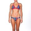 ARENA Women's Zig Zag MaxLife Tie Back Top, Navy-Red, 28 view 1