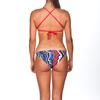ARENA Women's Zig Zag MaxLife Tie Back Top, Navy-Red, 28 view 4