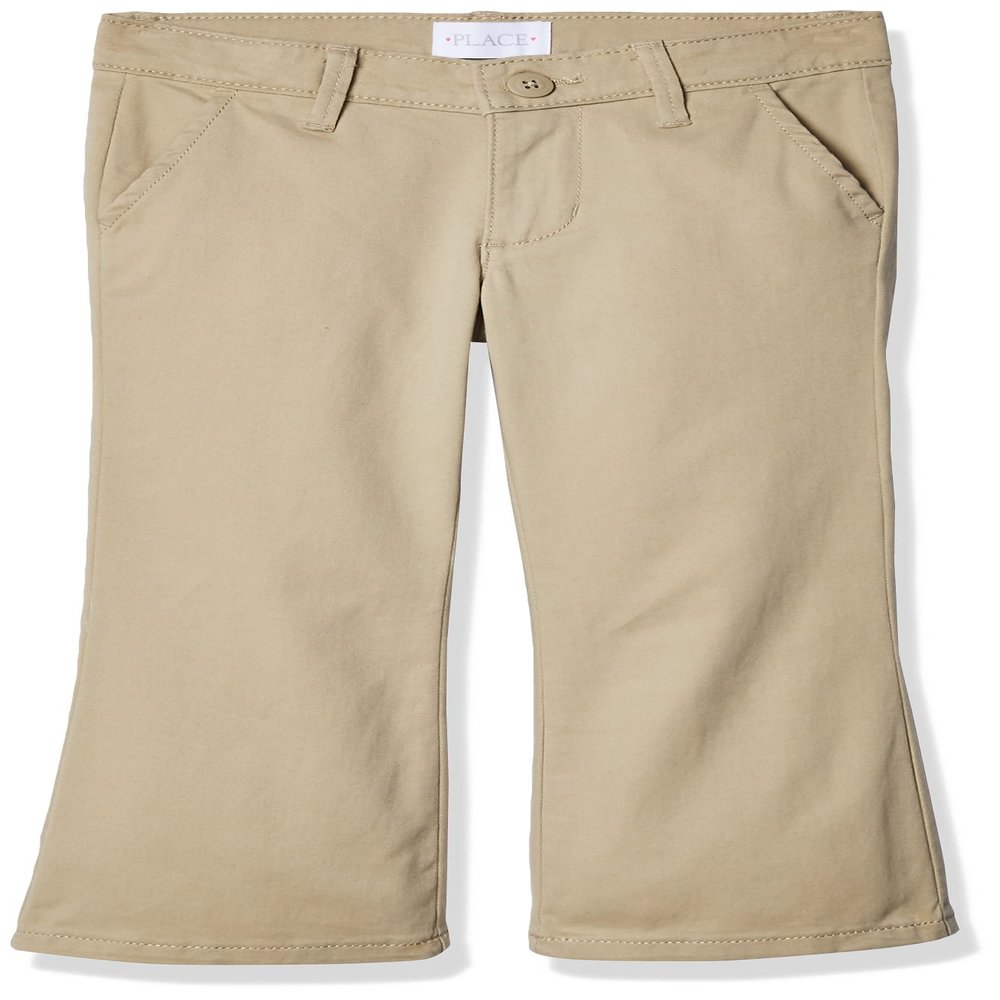 The Children's Place Girl's Bootcut Chino Pants, Sandy, 4