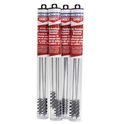 Birchwood Casey Durable Versatile Gun Maintenance Cleaning Wire Looped Handle 9" Nylon Brushes - Set of 3 | Fits .40 Caliber