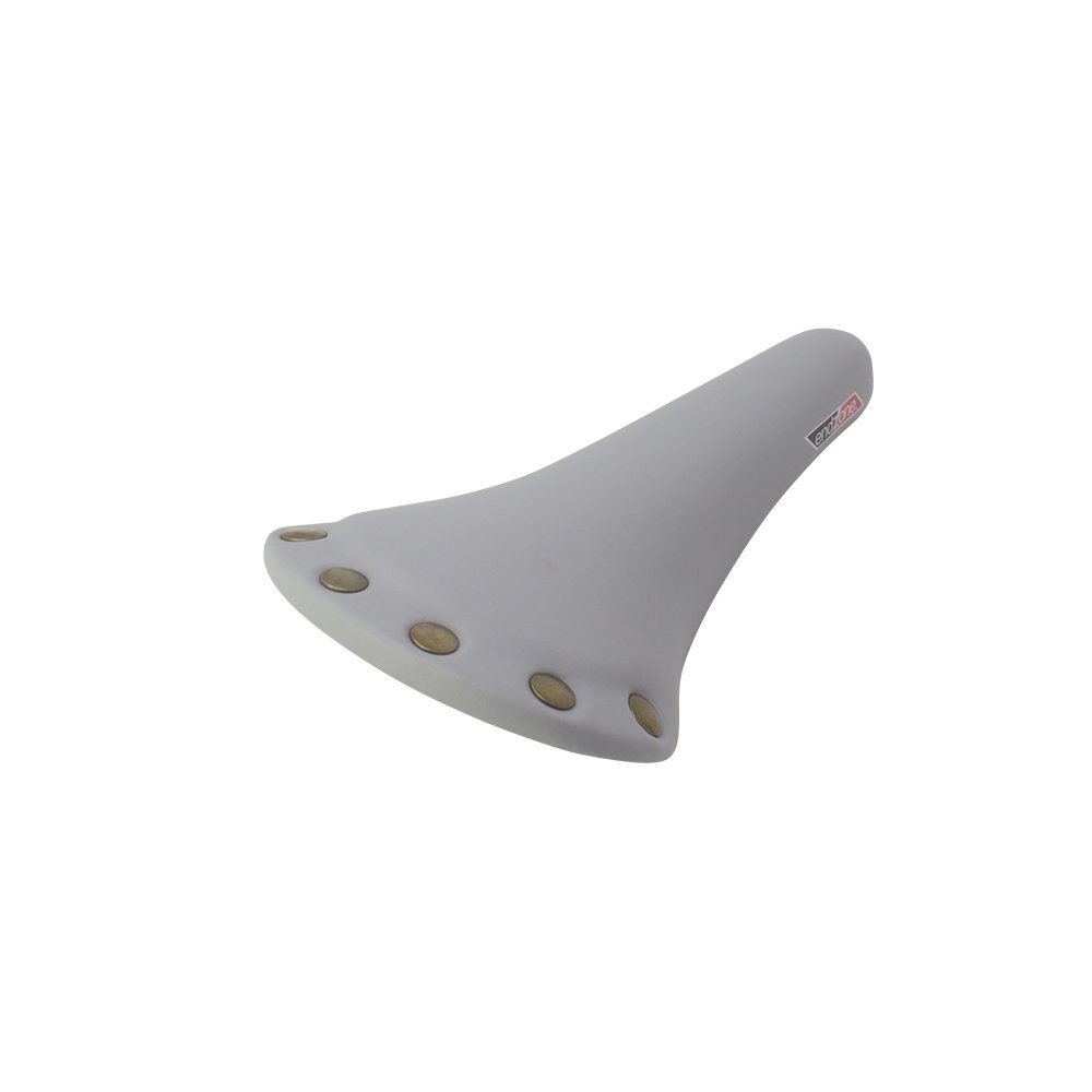 Brass Button Bicycle Bike Classic Racing Saddle Seat Fixie Road Bike Grey