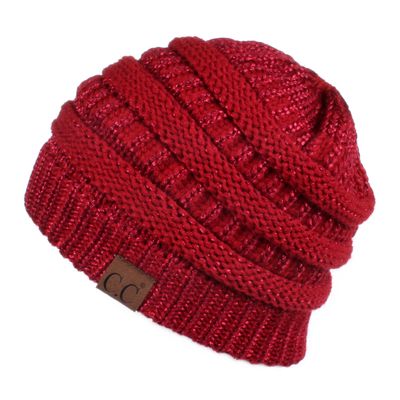 C.C Exclusives Cable Knit Beanie - Thick, Soft & Warm Chunky Beanie Hats (Metal Red)