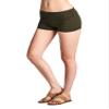 Emmalise Women's Active Yoga Shorts Low Rise Fold Over Workout Dance Pant (Large, 3Pk, Black Olive Mustard) view 3