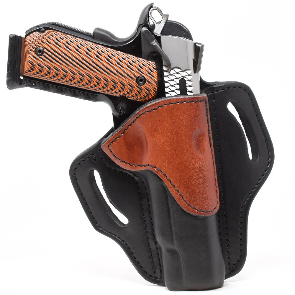 1791 Gunleather 1911 Holster, Right Hand OWB Leather Gun Holster for Belts fits All 1911 Models w/ 4" and 5" Barrels (Black and Brown)
