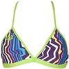 ARENA Women's Zig Zag MaxLife Tie Back Top, Purple/Leaf, Size 32 view 1