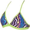 ARENA Women's Zig Zag MaxLife Tie Back Top, Purple/Leaf, Size 32 view 3