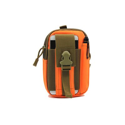 Army Fan Nylon Waist Bag,Hanging Bag,Mobile Phone Bag,Tactical Belt Pouch for Outdoor Activities (Orange)