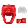 WESING IBA Head Gear with Handwraps and Tooth Guard (Red, S) view 1