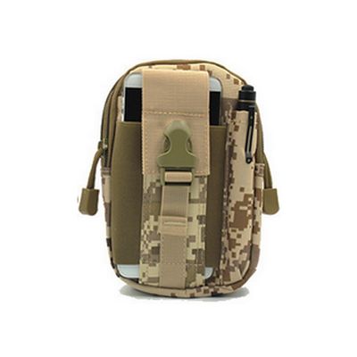 Army Fan Nylon Waist Bag,Hanging Bag,Mobile Phone Bag,Tactical Belt Pouch for Outdoor Activities (Digital)