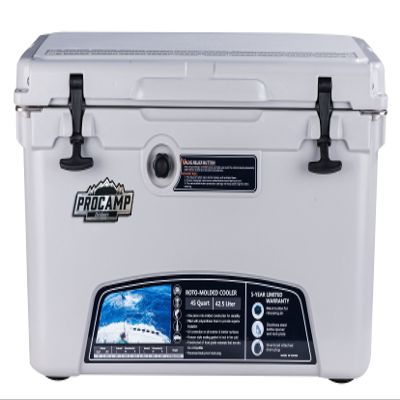 45 Quart Ice Chest/Heavy Duty Cooler/High Performance Commercial Grade Insulation (Cool Gray)