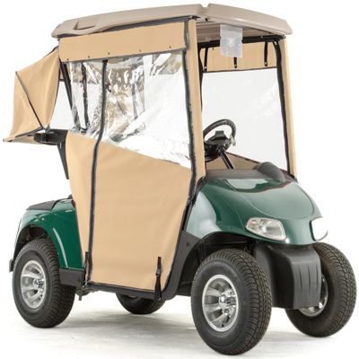 Pro-Touring Golf Cart Enclosure for EZGO RXV Golf Carts - Linen - With Bag Cover