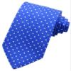 Best Collection New Classic Polka Dot Jacquard Woven Silk Men's Tie Necktie (Bright blue) view 1