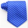 Best Collection New Classic Polka Dot Jacquard Woven Silk Men's Tie Necktie (Bright blue) view 4