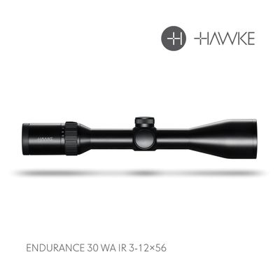 Endurance 30 WA Riflescope, Capped Turrets 3-12x56 IR, LR Dot, (8X)