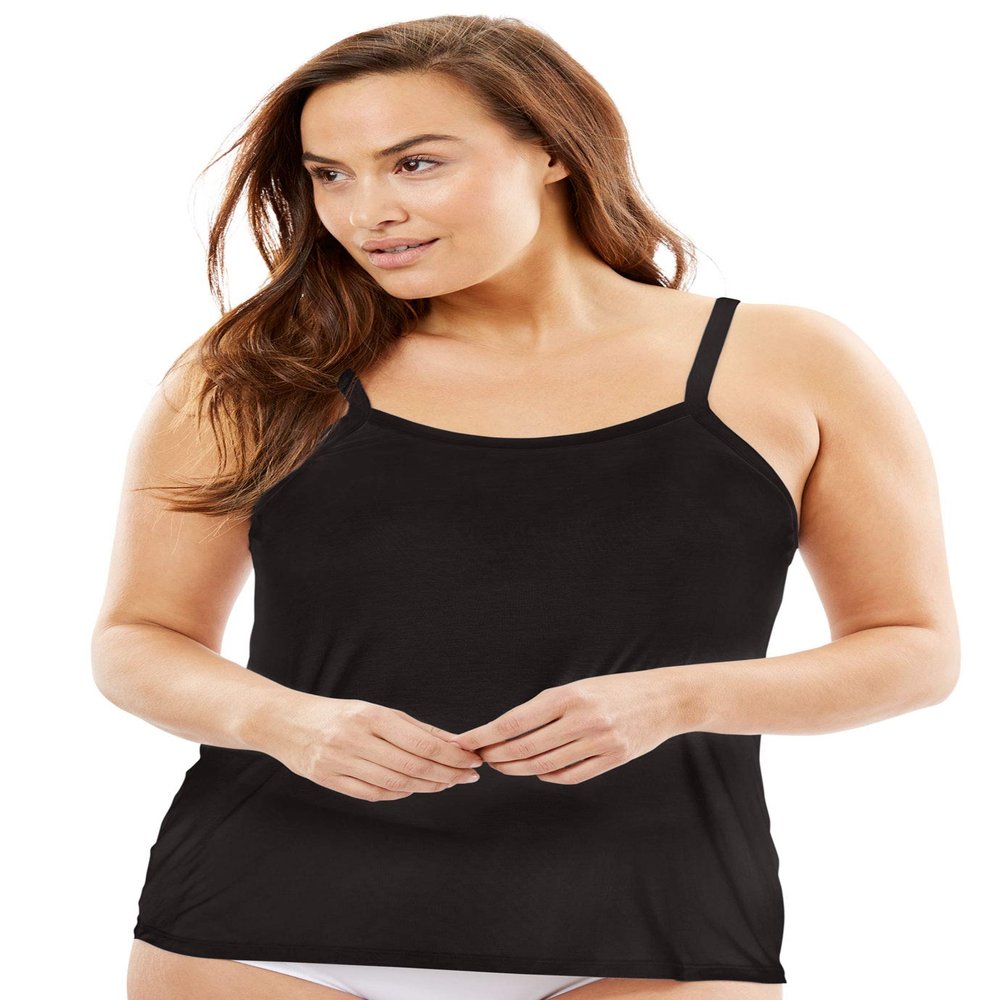 Comfort Choice Plus Size Modal Cami - 14/16, Black