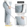 Cherokee Women Scrub Pant with Straight Leg Pull-on Pant Medical Bottom with 4 Pocket & 2-Way Stretch Fabric - WW110, S Petite, Grey view 4