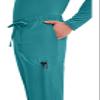 Cherokee Scrubs for Men Tapered Leg Cargo Scrub Pants with Zip Fly, 5 Pockets Elastic Waist 2-Way Stretch & Easy Care - WW190, M Short, Teal Blue view 2