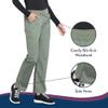 CHEROKEE Workwear Professionals Women Scrubs Pant Mid Rise Straight Leg Pull-on Cargo WW170, XL, Olive view 4