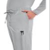Cherokee Scrubs for Men Tapered Leg Cargo Scrub Pants with Zip Fly, 5 Pockets Elastic Waist 2-Way Stretch & Easy Care - WW190, XS, Grey view 2