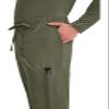 Cherokee Scrubs for Men Tapered Leg Cargo Scrub Pants with Zip Fly, 5 Pockets Elastic Waist 2-Way Stretch & Easy Care - WW190, L Short, Olive view 2