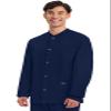 Cherokee Mens Scrub Jacket Snap Front Medical with 3 Pockets, Knit Cuffs, Soft Fade Resistant 2-Way Stretch - WW360, M, Navy view 2